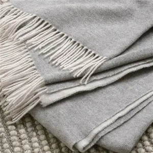 Home Accessories Throw With Cashmere - Mid Grey