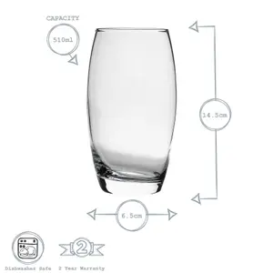 LAV - Empire Highball Glasses - 510ml - Pack of 6