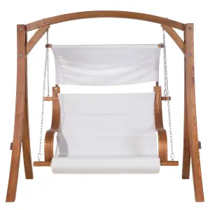 Patio Swing APRILIA Wood Dark Wood