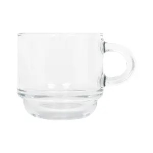 Cozy Stacking Glass Espresso Cups - 90ml - Pack of 6