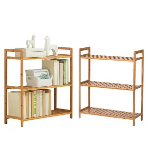 3 Tier Standing Wood Bookshelf for Living Room Home 680mm(W)