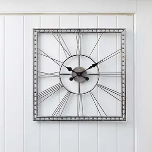 Smart Garden Time Square Metal Wall Clock Home Garden Suitable Indoor Outdoor