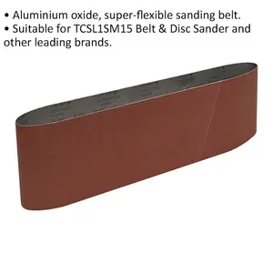 High-Quality 150mm x 1220mm Sanding Belt - 80 Grit Aluminium Oxide for Superior Finishing