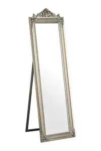 Interiors by Premier Boudoir Silver Floorstanding Mirror