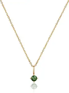 Gold Small Birthstone Pendant Necklace