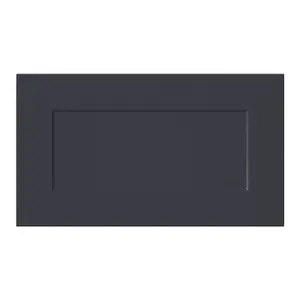 GoodHome Artemisia Innovo handleless Matt midnight blue Shaker Drawer front, bridging door & bi fold door 600mm