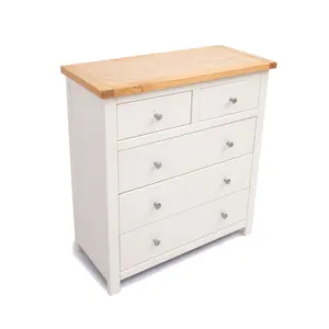 Maggiori 5 Drawer Chest of Drawers Chrome Knob