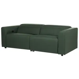 Fabric Electric Recliner Sofa with USB Port Green ULVEN