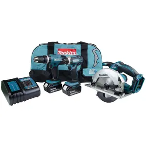 Makita DLX3108SRX 18v LXT 3 Piece Tool Kit - DHP453Z DTD152Z DSS611Z 2 x 3.0ah