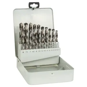 Bosch Professional 25-Piece Metal Drill Bit Set HSS-G, DIN 338, 1-13mm, 135A in Metal Cassette