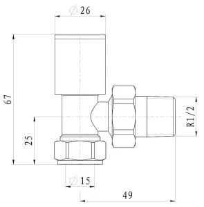 Aquarius Graph Angled Anthracite Radiator Valves AQGR0222