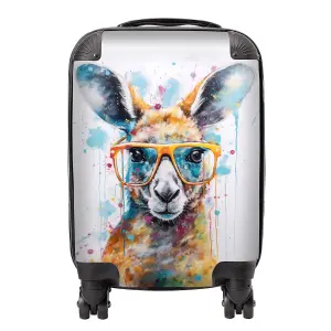 Splashart Kangaroo In Glasses Suitcase - Mini Cabin