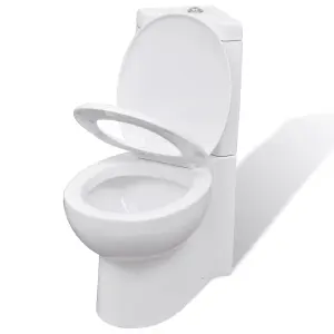 WC Ceramic Toilet Bathroom Corner Toilet White