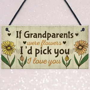 Red Ocean Cute Gifts For Nan And Grandad Hanging Sign Grandparent Plaque Keepsake Gift From Grandchildren