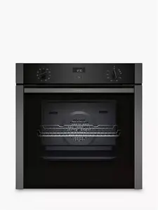 Neff N50 Slide And Hide B3ACE4HG0B Built In Electric Single Oven, Graphite Grey