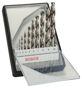 Bosch Professional 10-Piece Robust Line Metal Drill Bit Set HSS-G, 135A - 1-10mm