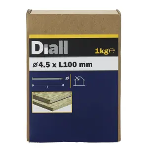 Diall Round wire nail (L)100mm (Dia)4.5mm 1kg