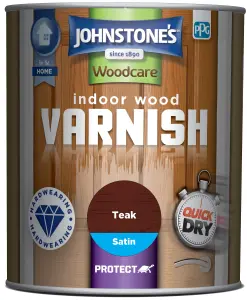 Johnstone's Indoor Teak Varnish Satin - 750ml