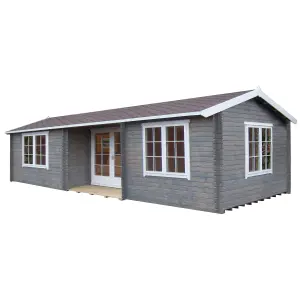 Shire Elveden & 3 windows Apex Wooden Cabin with Felt tile roof - Assembly service included