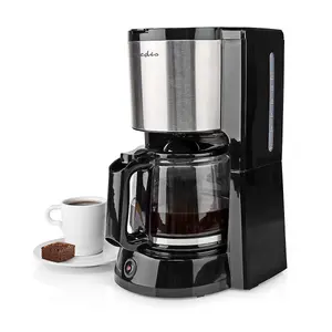 Filter Coffee Machine 1.5L 1000W for up to 12 Cups, with Keep Warm Function and Reusable Nylon Filter