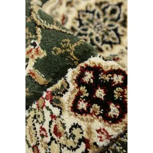 Melrose Classic Traditional Green Vintage Area Rug 200/290cm