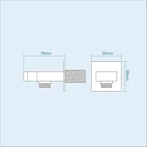 Nes Home 3 Dial 3 Way Concealed Thermostatic Overhead Shower with Handset and Bath Filler