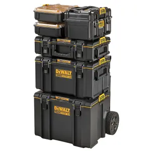 Dewalt 6PC Toughsystem DS450 Rolling Mobile Tool Storage Box Trolley + Charger