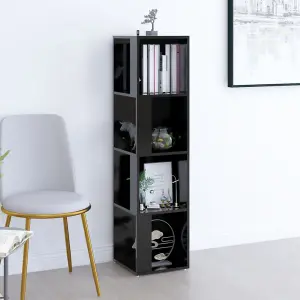 Berkfield Corner Cabinet Black 33x33x132 cm Engineered Wood