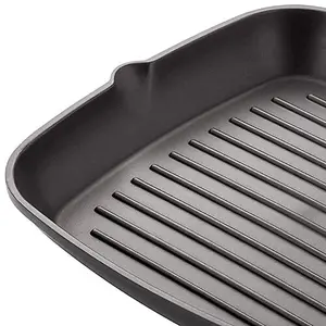 Stellar Cast Iron Grill Pan Black