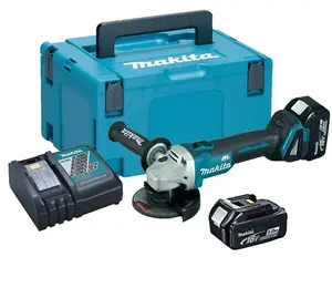 Makita DGA504RTJ 18v Cordless Brushless 125mm Angle Grinder Lithium 2 x 5.0ah