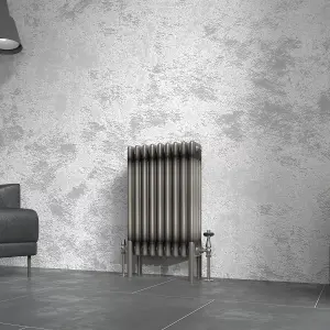 Right Radiators 600x425 mm Horizontal Traditional 4 Column Cast Iron Style Radiator Raw Metal