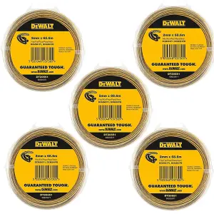 5x Dewalt DT20651-QZ Line Trimmer Wire 2mm 68.6m Dewalt DCM561 DCM561P1 DCM561PB