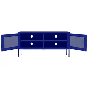 vidaXL TV Cabinet Navy Blue 105x35x50 cm Steel