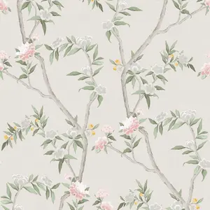 Galerie Spring Blossom White Wallpaper