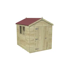 Forest Garden Timberdale 8x6 ft Apex Wooden Shed with floor (Base included)