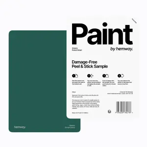 Hemway Chalk Based Furniture Paint Matt A5 Sample, Forest Green, Peel & Stick Swatch For Interior Walls Wood