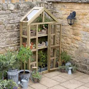 Forest Garden Georgian wall Greenhouse with Auto vent