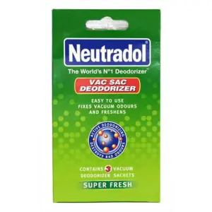 Neutradol Vac Deodorizer Super Fresh Green (N1) (Pack of 6)