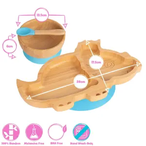 5pc Bamboo Dinosaur Baby Weaning Set - White