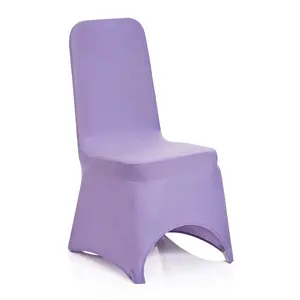 Polyester Spandex Chair Covers for Wedding Decoration - Lavender, Pack of 10