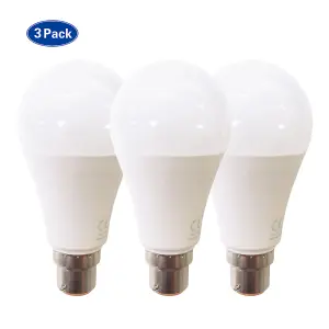 ExtraStar 12W LED Ball Bulb B22 Warm White  3000K, pack of 3