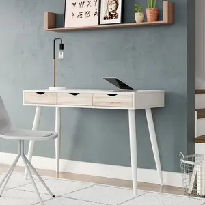 Casson Metal Base Writing Desk Oak/White