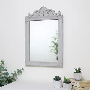 Melody Maison Antique Taupe Wall Mirror 36cm x 55cm