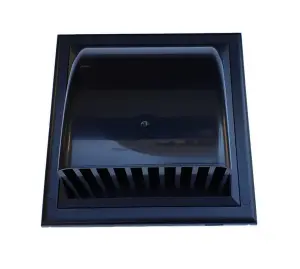 Black Air Vent Grille 190mm x 190mm / 100mm with Gravity Flap