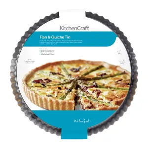 KitchenCraft Non-Stick Loose Base 24.5cm Flan / Quiche Tin