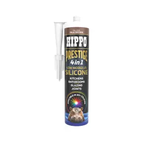 Hippo Prestige 4 in 1 Silicone Sealant - Pale Brown