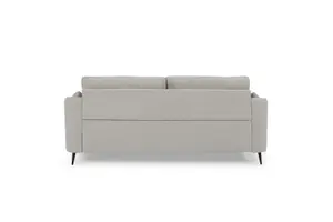 Jack 3 Seater Sofa With Metal Legs, Light Grey Boucle Fabric