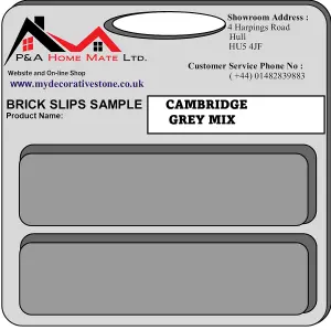 Brick Slip Samples - Cambridge Grey Mix 17