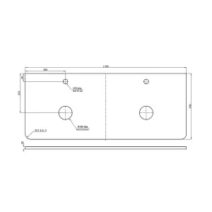 Sutton White Floor Standing Double Basin Bathroom Vanity Unit with Pre-drilled Tap Hole Worktop (W)1180mm (H)700mm