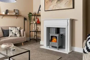 Adam Aviemore Electric Stove in Grey Enamel